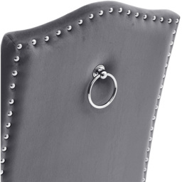 Living and Home Set of 2 Dark Grey Velvet Dining Chair - Size: 102.0 cm x 46.0 cm x 60.0 cmcm - Wilko - thumbnail 5
