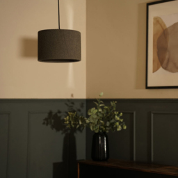 ValueLights Reni Charcoal Boucle Small Shade - Size: 15 x 25.5 x 25.5cm - Grey - Wilko - thumbnail 4