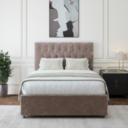 Bedmaster King Size Silver Chenille Divan Base - Wilko - thumbnail 3