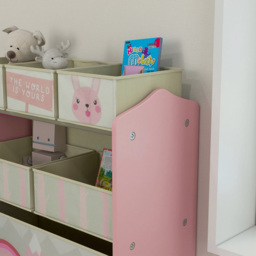 Playful Haven Pink 6 Baskets Kids Storage Unit - Size: 63 x 30 x 66cm - Wilko - thumbnail 4