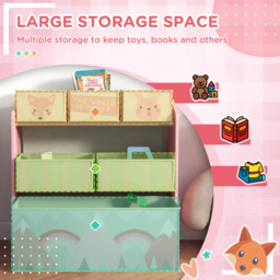 Playful Haven Pink 6 Baskets Kids Storage Unit - Size: 63 x 30 x 66cm - Wilko - thumbnail 5