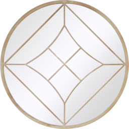 Charles Bentley Lisbon Cream Sand Effect Round Wall Mirror - Size: 3 x 80 x 80cm - Wilko - thumbnail 1