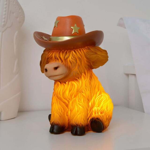 Highland Cow Battery Table Light Brown - Wilko - image 1