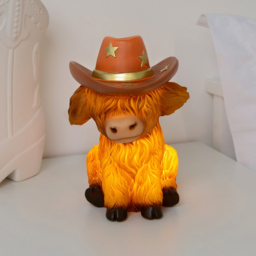 Highland Cow Battery Table Light Brown - Wilko - thumbnail 4