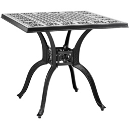 Living and Home Cast Aluminium Dining Table Black - Wilko - thumbnail 3