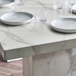 Julian Bowen Rome Marble Effect 6 Seater Dining Table White - Wilko - thumbnail 7