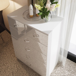 FWStyle Chilton 6 Drawer White Gloss Chest of Drawers - Wilko - thumbnail 7
