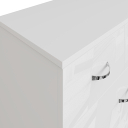 FWStyle Chilton 6 Drawer White Gloss Chest of Drawers - Wilko - thumbnail 5