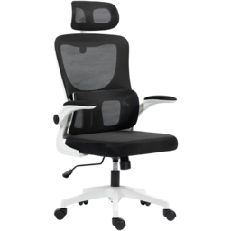 Portland Black Mesh Recliner Office Chair with Adjustable Headrest and Lumbar Support - Size: 122 x 59 x 60cm - Wilko - thumbnail 3