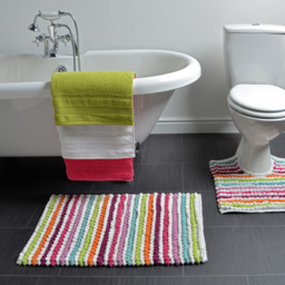 Allure Bath Fashions California Multi Bright Striped Chunky Bobble Bath Mat 50 x 80cm - Wilko - thumbnail 3