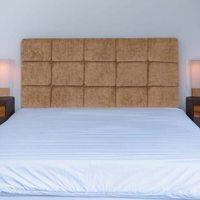 Bedmaster Pearl Super King Size Mink Chenille Squared Headboard - Cream - Wilko - image 1
