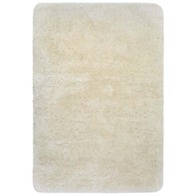 Homemaker Ivory Soft Washable Shaggy Rug 140 x 200cm - Cream - Wilko - image 1