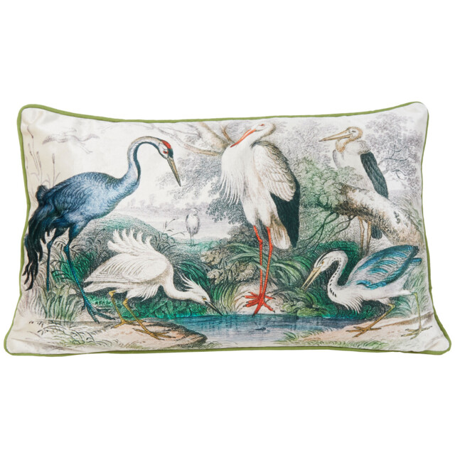 Oriental Birds Cushion - Multicolour - Wilko - image 1