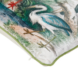 Oriental Birds Cushion - Multicolour - Wilko - thumbnail 4