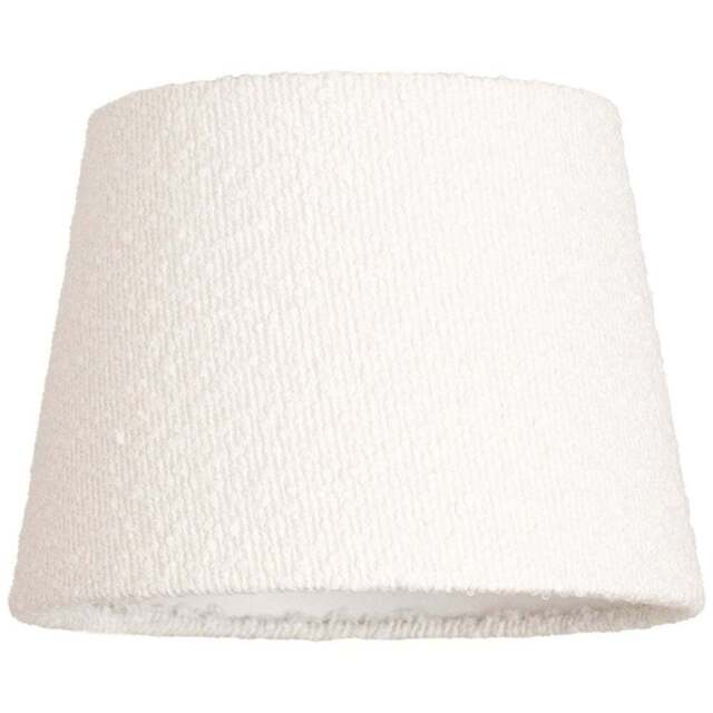 ValueLights Rory Cream Boucle Taper Shade - Size: 17 x 22 x 22cm - Wilko - image 1