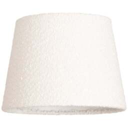 ValueLights Rory Cream Boucle Taper Shade - Size: 17 x 22 x 22cm - Wilko