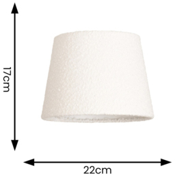 ValueLights Rory Cream Boucle Taper Shade - Size: 17 x 22 x 22cm - Wilko - thumbnail 6