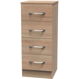 Crowndale Avin 4 Drawer Bardolino Oak Bedside Cabinet - Wilko - thumbnail 3