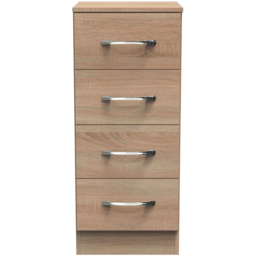 Crowndale Avin 4 Drawer Bardolino Oak Bedside Cabinet - Wilko - thumbnail 4