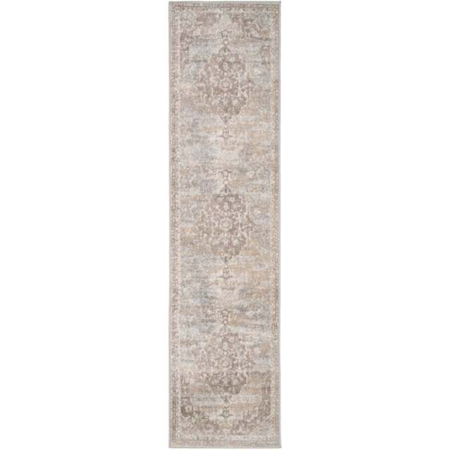 Kukoon Neutral and Beige Traditional Medallion Rug 240 x 60cm - n/a - Wilko - image 1