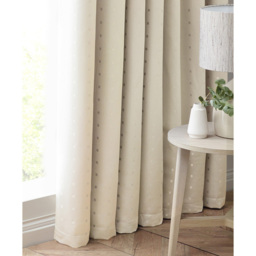 Alan Symonds Madison Cream Ring Top Curtain 229 x 229cm - Size: W 229 x D 229cm - Wilko - thumbnail 4