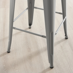 Furniturebox Carter Grey Tolix Style Bar Stool Set of 2 - Wilko - thumbnail 5
