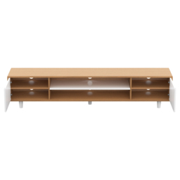 AVF Harbour Light Wood and White TV Unit - Size: 39.5 x 200 x 42cm - Multi - Wilko - thumbnail 6