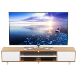AVF Harbour Light Wood and White TV Unit - Size: 39.5 x 200 x 42cm - Multi - Wilko - thumbnail 4