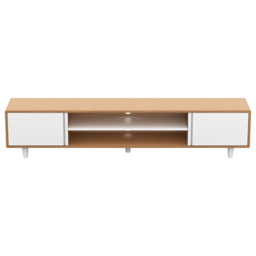 AVF Harbour Light Wood and White TV Unit - Size: 39.5 x 200 x 42cm - Multi - Wilko - thumbnail 5
