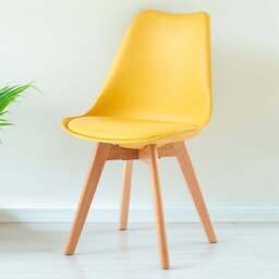 Eva Set of 6 Yellow Padded Dining Chairs - MCC - Wilko - thumbnail 1