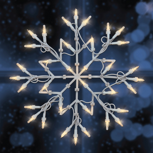 The Christmas Workshop 35 Warm White LED Snowflake Light - Wilko - image 1