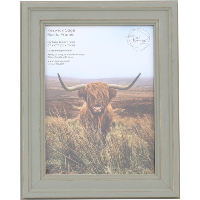 Keswick Sage Rustic Frame - Sage/8x6in - Size: A5 - The Port. Co Gallery - Wilko - image 1