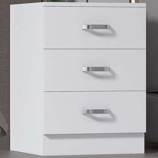 FWStyle Tunis 3 Drawer Matt White Chest of Drawer - Wilko - image 1