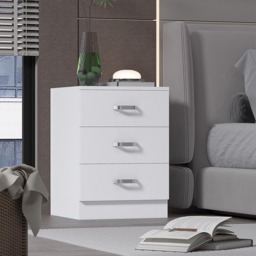 FWStyle Tunis 3 Drawer Matt White Chest of Drawer - Wilko - thumbnail 7