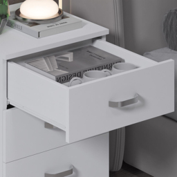 FWStyle Tunis 3 Drawer Matt White Chest of Drawer - Wilko - thumbnail 5