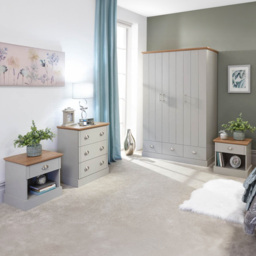 GFW Kendal Grey 4 Piece Bedroom Furniture Set - Wilko