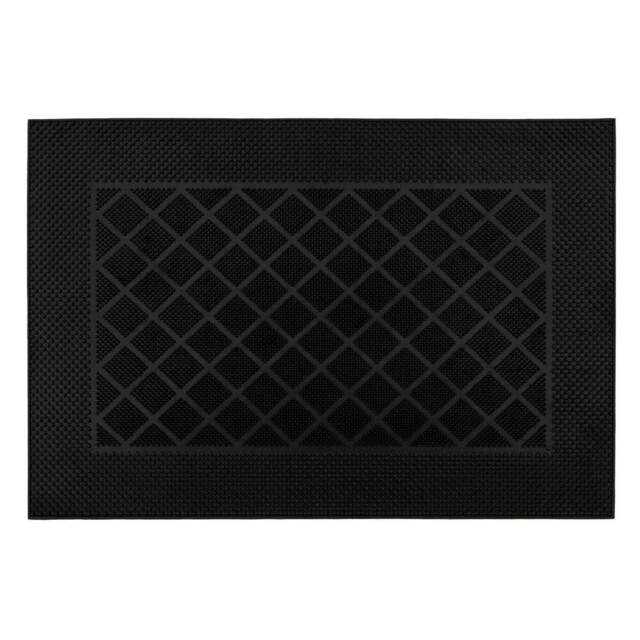JVL Harlequin Rubber Scraper Doormat 40 x 60cm - JVL Homewares - Wilko - image 1