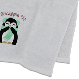 Noel Square Penguins Snuggle White Hand Towel 2 Pack - Size: 66 x 41 x 1cm - Wilko - thumbnail 5