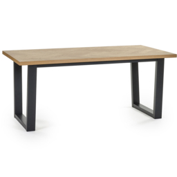 Julian Bowen Hilton 4 Seater Dining Table - Black - Wilko - thumbnail 3