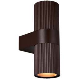 Nordlux Kyklop Ripple Rusty Wall Light - Size: 25.4 x 8.6 x 25.4cm - Multi - Wilko