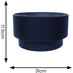 ValueLights Mason 2 Tier Blue Crinkle Shade - Size: 17.5 x 31 x 31cm - Wilko - thumbnail 5