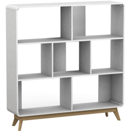 Loft24 Cassie 7 Shelf White Display Unit - Size: 126 x 122 x 29cm - white/white - Wilko - thumbnail 3