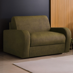 Jay-Be Deco Brushed Twill Hunter Snuggler Sofa Bed with e-Sprung Mattress - Size: 2 Seater - Green - Wilko - thumbnail 1