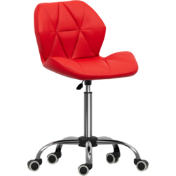 Vida Designs Red PU Faux Leather Swivel Office Chair - Size: 96 x 48 x 49cm - Wilko - thumbnail 3