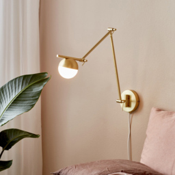 Nordlux Contina Brass Wall Light - Size: 37.2 x 12.5 x 37.2cm - Gold - Wilko - thumbnail 3
