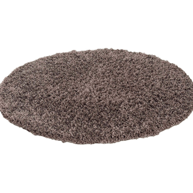 Desire Rugs Oxford Taupe Plain Round Shaggy Rug 120 x 120cm - Wilko - image 1