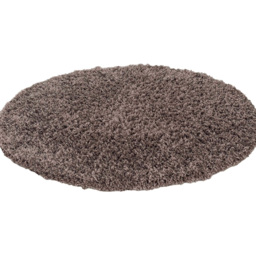 Desire Rugs Oxford Taupe Plain Round Shaggy Rug 120 x 120cm - Wilko - thumbnail 1