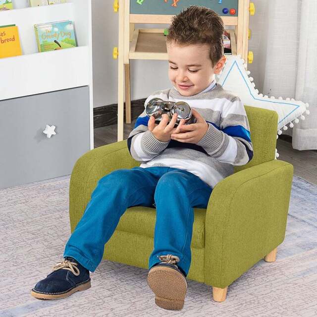 Tommy Toys Green Kids Armchair with Padded Seat - Wilko - image 1