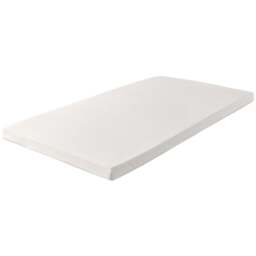 Starlight Beds Shorty Memory Foam Mattress Topper with Elastic Straps 3 inch - White - Wilko
