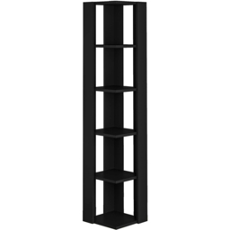 Decortie Nati 5 Shelf Black Bute Modern Corner Bookcase - Wilko - thumbnail 3